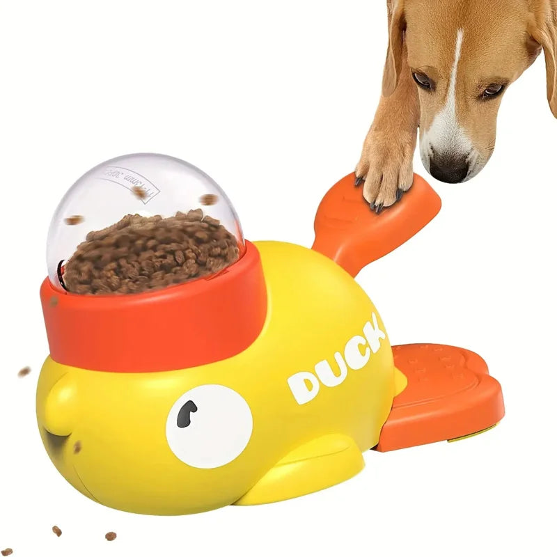 Interactive push-type dog snack dispenser Slow Food Educational Toy，Durable Plastic Pet Entertainment Toy，Training Tools