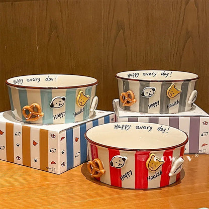 Snacks, Puppies, Ceramic Snack Bowls, Household Soup Bowls, Noodle Bowls, Snacks, Fried Chicken, French Fries, Buckets, Popcorn