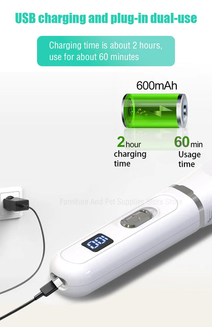 4-In-1 Pet Grooming And Care Set 4Different Blades Pet Hair Shaver Low Noise Pet Clippers Rechargeable Cordless Safe Dog Trimmer