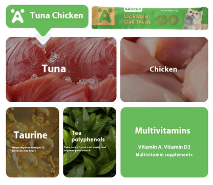 Cat Snacks Cat Food High Protein Liquid Fresh Meat Cat Grass Salmon Chicken Nutritional Snacks Pet Training Reward Snacks