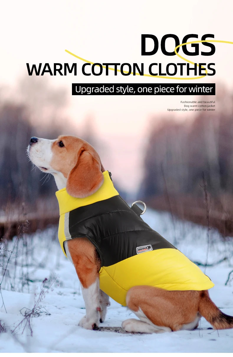 Waterproof Winter Dog Clothes Warm Pet Cotton Jacket Vest For Small Large Dogs Puppy French Bulldog Coat Chihuahua York Costume