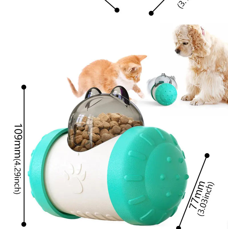 Dog Puzzle Toys Pet Food Interactive Tumbler Slow Feeder Puppy Toy Snack Treat Stimulation Chase Rolling Puppy Toy Pet Supplies