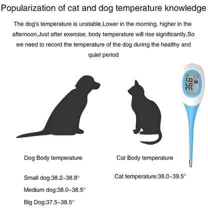 Professional LED Pet Dog Cat Electronic Thermometer Safe Wet Dry Thermometer Veterinary Thermometer Pet Medical Equipment Tools