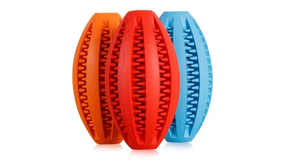 Pet Dog Chew Toys Teeth Cleaning Snack Ball Pet Dog Toy Ball Natural Rubber Super Tough Interactive Bouncy Pet Supplies