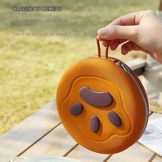 Portable Silicone Pet Bowl for Dogs Cats Collapsible Travel Dish Carabiner Clip Food Water Container Feeding Tray Bowls