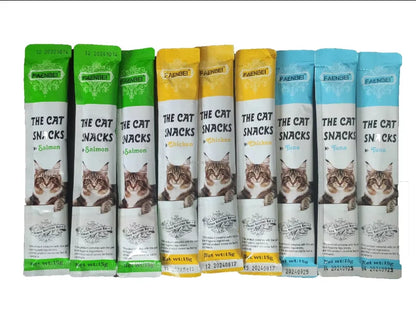 Cat Creamy Bars Stick Treats Mix Flavor Cat Liquid Snack Private Label Wet Snack For Cats