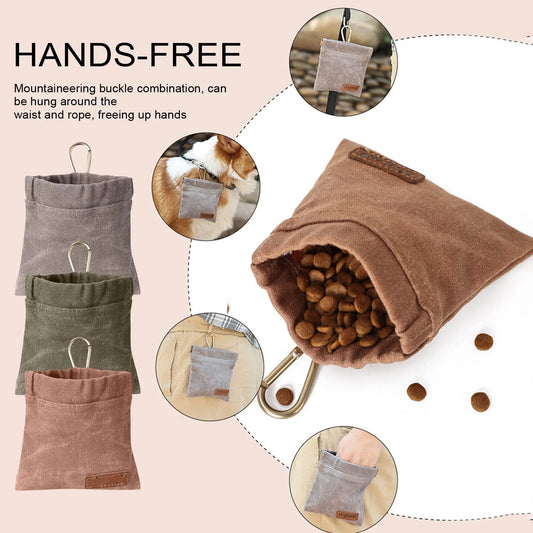 Dog Training Snack Bag  For Puppy Rewards Leak-Proof Portable Pet Dog Snack Pocket Outdoor Travel Dog Food Storage Pouch