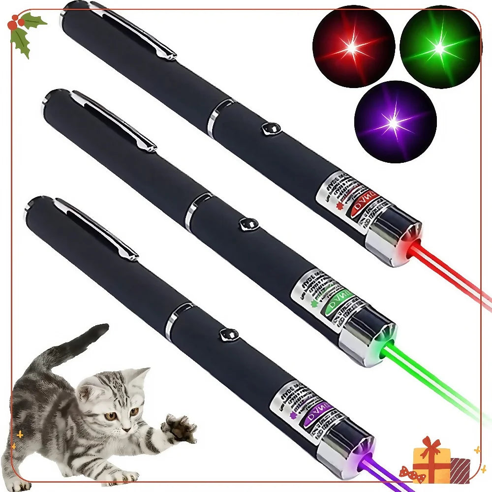 2-in-1 Mini LED  Laser Pointer Pet Training Flashlight Scratching Toys for Pets and Cats birthday Gifts