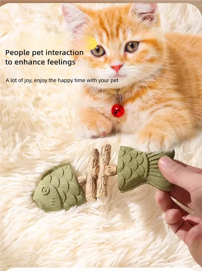 Catnip Balls Funny Fish Bone Cat Toys Lickable Snack Catnip Silvervine Kitten Chewing Cleaning Teeth Toy For Cats Pet Supplies