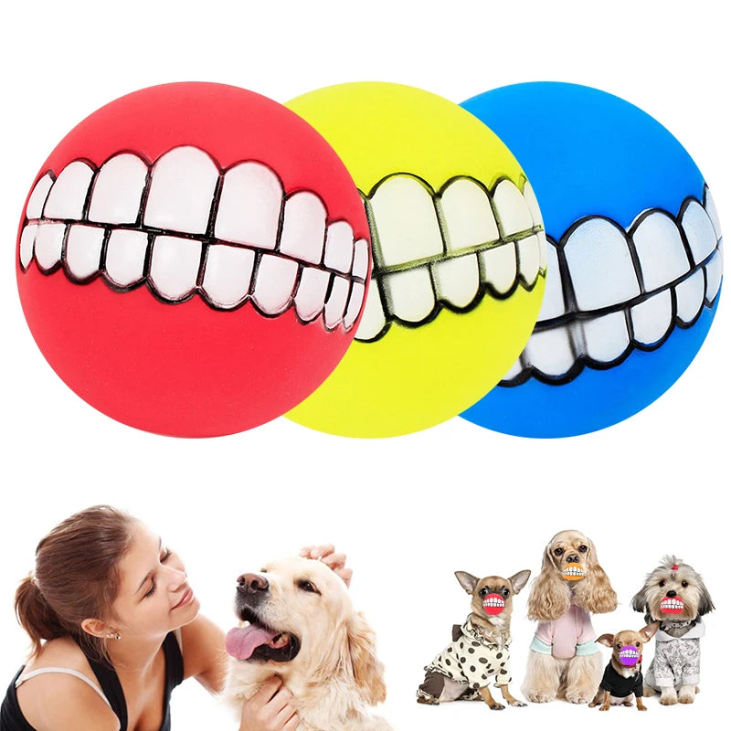 Pet Dog Puppy Ball Teeth Silicon Chew Toys Sound Novelty Playing Funny Toys Dog Accessories Dog Toys For Large Dogs Игрушки