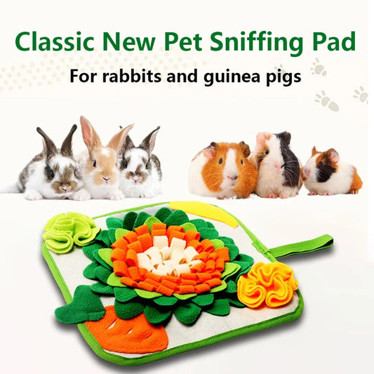 Pet Sniffing Mat, Rabbit Feeding Mat, Hamster Sniffing Training Toy, Foraging Blanket, Emotional Relief, Slow Eating Pad