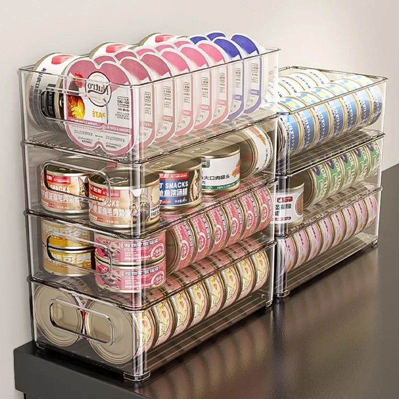1pc Pet Can Storage Box Stackable Storage Baskets for Storing Pet Cat Dog Snacks Sundries Desktop Large-Capacity Storage Baskets
