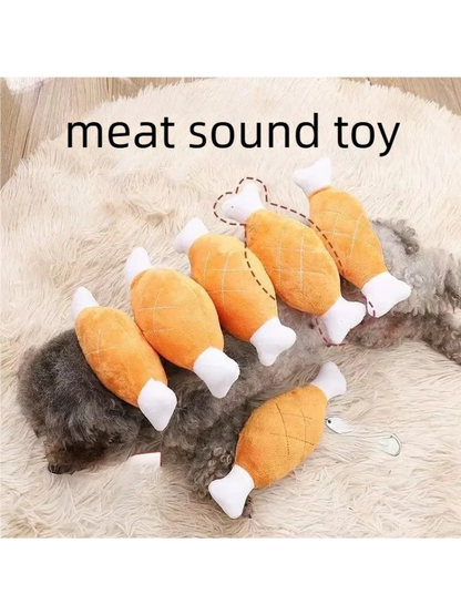Pet Push Toys, Dogs, Self Relieving and Vocalizing Toys, Cat Teeth Grinding and Bite Resistant Interactive Toys Bone