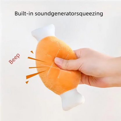 Pet Push Toys, Dogs, Self Relieving and Vocalizing Toys, Cat Teeth Grinding and Bite Resistant Interactive Toys Bone