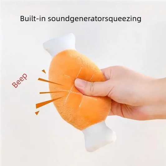 Pet Push Toys, Dogs, Self Relieving and Vocalizing Toys, Cat Teeth Grinding and Bite Resistant Interactive Toys Bone
