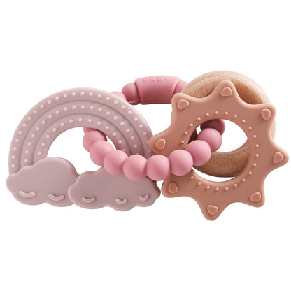 1pc Silicone Teether Food Grade Baby 0-12 Toys Teething Ring Sensory Toys for Toddlers Silicone Animal Soothing Toys Accessories