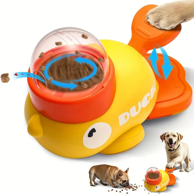 Interactive push-type dog snack dispenser Slow Food Educational Toy，Durable Plastic Pet Entertainment Toy，Training Tools