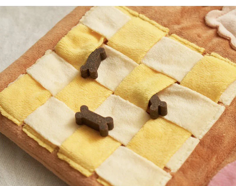 Pet Dog Snuffle Mat Puzzle Plush Dog Toys for Small Medium Dogs Dog Slow Food Toys Feeding Bowl Food Dispenser Treats Pad