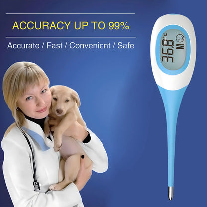 Professional LED Pet Dog Cat Electronic Thermometer Safe Wet Dry Thermometer Veterinary Thermometer Pet Medical Equipment Tools