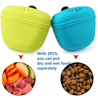 Hot-selling Pet Silicone Dog Food Bag Portable Dog Training Snack Bag Training Snack Bags Dogs Training Fanny Pack Pet Supplies
