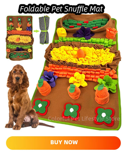 Pet Snuffle Mat for Dogs Cats Rabbit Puzzle Toy for Small Medium Dogs Interactive Pet Stress Relief Dogs Chew Toys Slow Eating