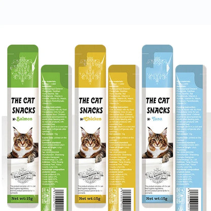 Cat Creamy Bars Stick Treats Mix Flavor Cat Liquid Snack Private Label Wet Snack For Cats