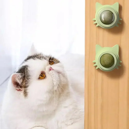 Catnip Balls Funny Lickable Cat Snack Catnip Balls Kitten Playing Chewing Cleaning Teeth Toy For pet supplies Small Medium Cats