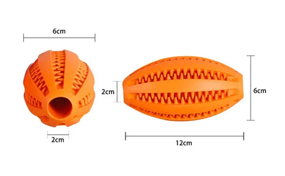 Pet Dog Chew Toys Teeth Cleaning Snack Ball Pet Dog Toy Ball Natural Rubber Super Tough Interactive Bouncy Pet Supplies