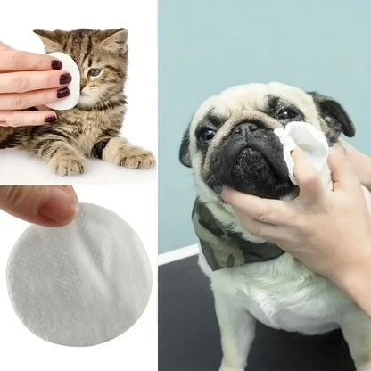 200pcs Pet Eye Cleaning Wipes, Gentle Tear Stain Remover Wipes for Dogs and Cats, Pet Eye Wash Pads Pet Towel  Pet Wipes
