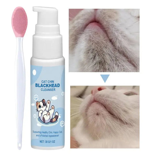 30g Pet Chin Cleaner Blackhead Cleaning Lotion Pet Chin Acne Care Brush Grooming Supplies Tooth Stain Remover For Dogs Cats