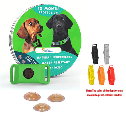 Dog Collar Anti - Flea & Tick Essential Oil Pendant Dog Cats Safe Adjustable Collar Pet Tags with Essential Oils to Repel Pests