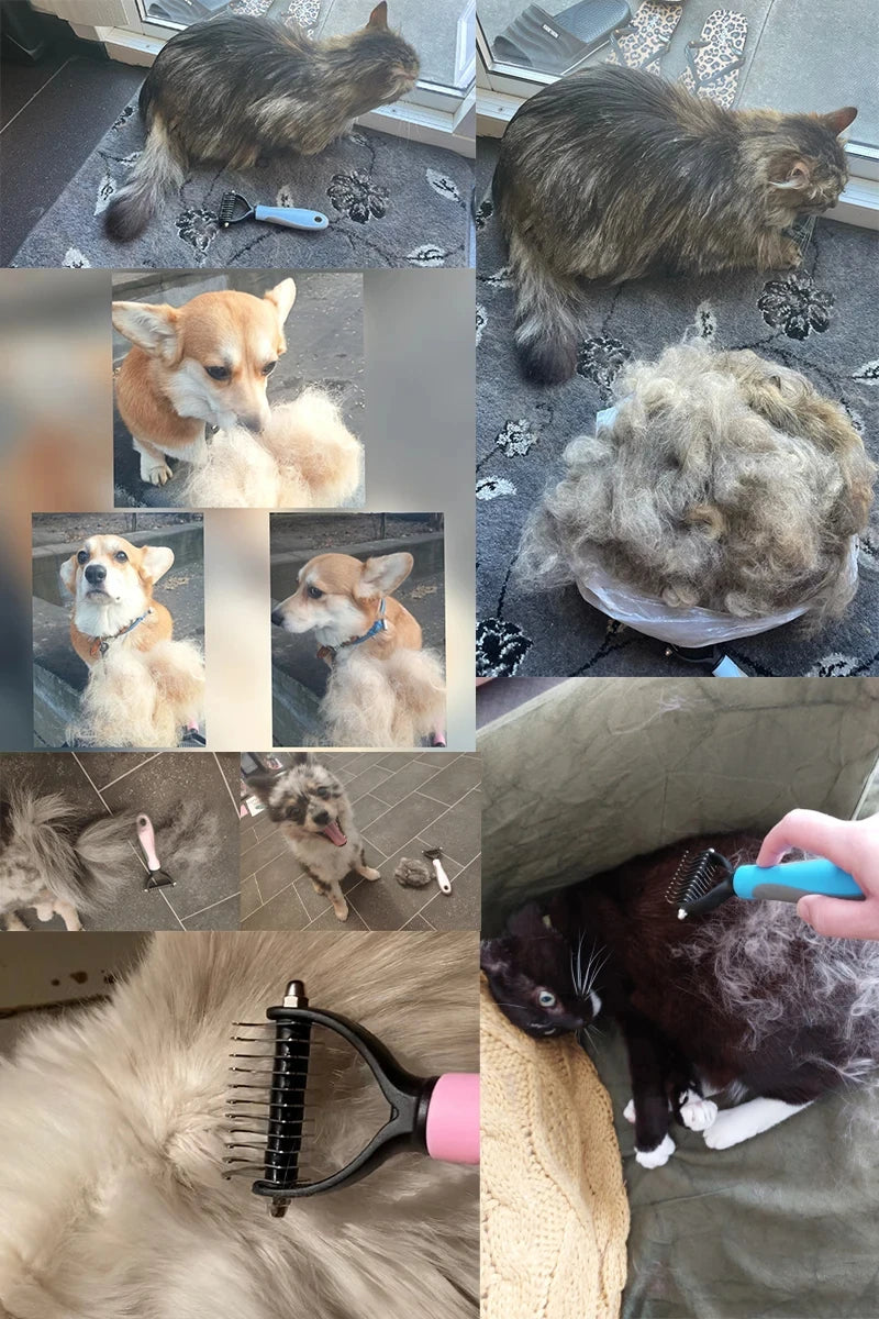 Dog Cat Hair Removal Comb Pet Long Hair Short Hair Pet Grooming Care Brush Trimming Dematting Brush Dog Pet Grooming Equipment