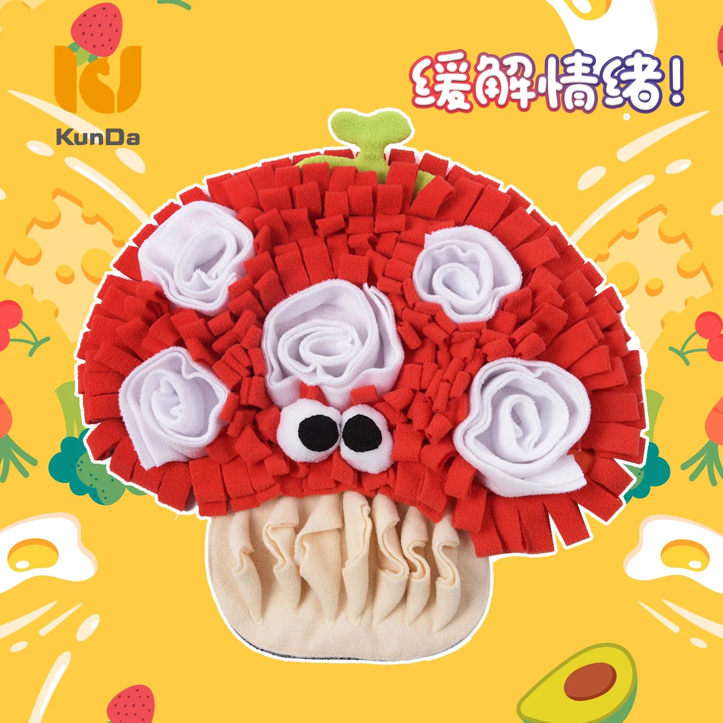 Pet Snuffle Mat for Dogs Cats Rabbit Puzzle Toy for Small Medium Dogs Interactive Pet Stress Relief Dogs Chew Toys Slow Eating