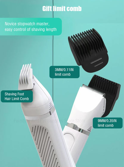 4-In-1 Pet Grooming And Care Set 4Different Blades Pet Hair Shaver Low Noise Pet Clippers Rechargeable Cordless Safe Dog Trimmer