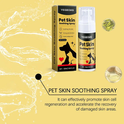 Pet Skin Spray Dog & Cat Skin Care Spray, Soothing & Spray Softening Anti-Itch Cleansing Skin, Nourishing Soothing Spray Ca C7H4