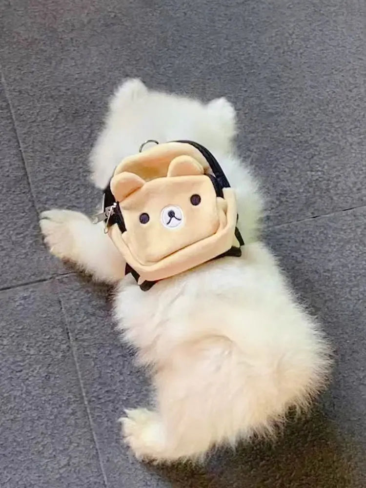Teddy Dog Snack Pack - Stay Prepared for Outdoor Adventures with this Adorable Pet Backpack!