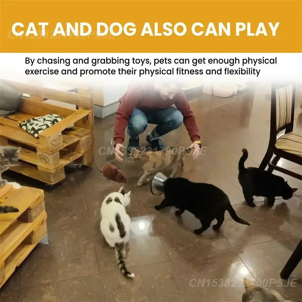Pet Interactive Mouse Toy Plush Simulation Sound-Making Cat  Boredom Relief Amusement Chew Toy Safe Durable Small Size Realistic