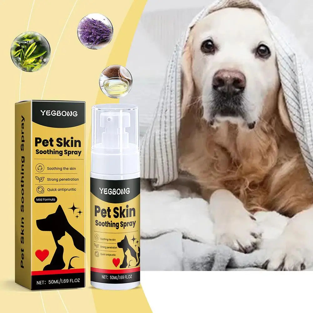 Pet Skin Spray Dog & Cat Skin Care Spray, Soothing & Spray Softening Anti-Itch Cleansing Skin, Nourishing Soothing Spray Ca C7H4