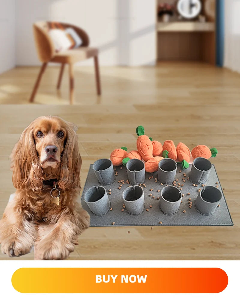 Pet Snuffle Mat for Dogs Cats Rabbit Puzzle Toy for Small Medium Dogs Interactive Pet Stress Relief Dogs Chew Toys Slow Eating