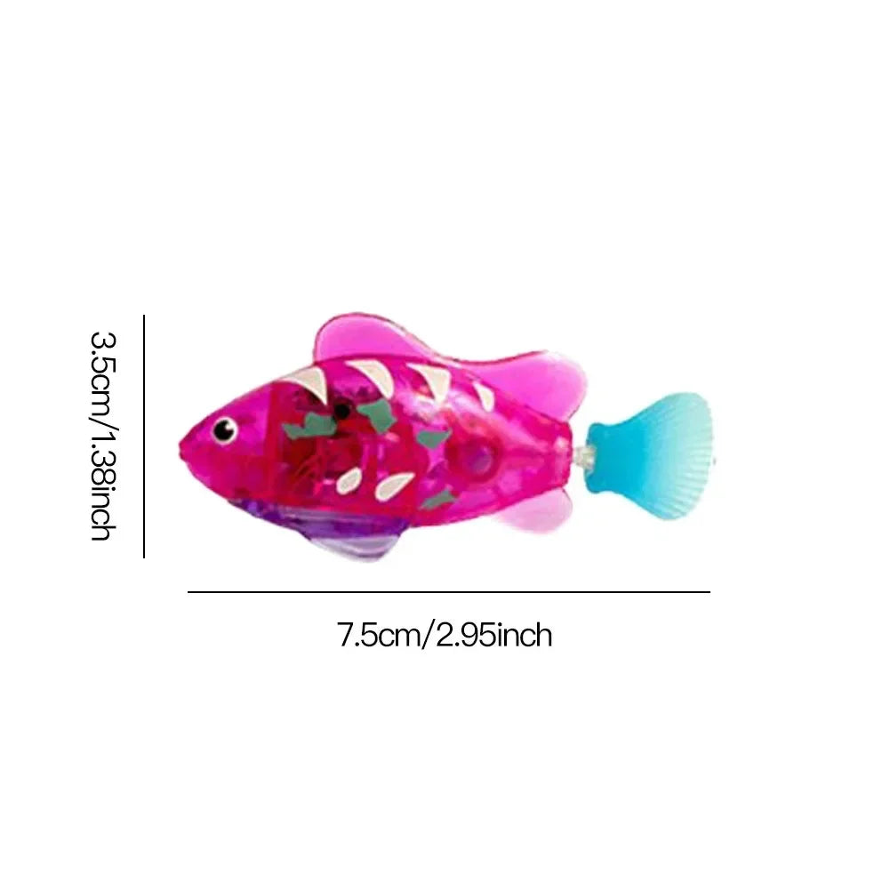 Cat Toy LED Inductive Interactive Swimming Robot Fish Toys Glowing Electric Fishs Stimulate Kitten Hunting Instinct Pet Products
