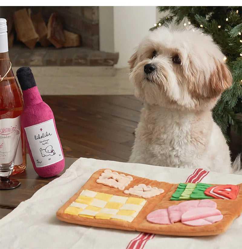 Pet Dog Snuffle Mat Puzzle Plush Dog Toys for Small Medium Dogs Dog Slow Food Toys Feeding Bowl Food Dispenser Treats Pad