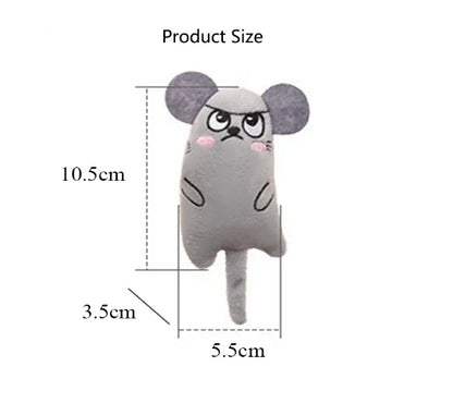 Cartoon animal toys are durable and bite resistant plush and interactive pet toys are suitable for cats to play at home
