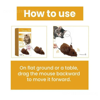 Pet Interactive Mouse Toy Plush Simulation Sound-Making Cat  Boredom Relief Amusement Chew Toy Safe Durable Small Size Realistic