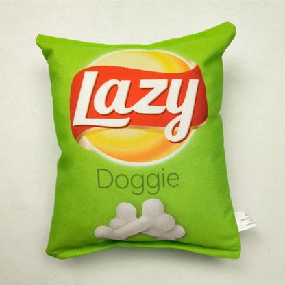 Funny Dog Toys Crisps Plush Filled Pets Squeaky Chew Bite-resistant Sounding Paper Toys Small Medium Pets Supplies Accessories