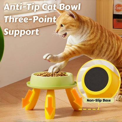 Joint Care Raised Pet Feeder – Anti-Slip Ergonomic Bowl with Weighted Base & Spill-Proof Design for Cat/Dog food bowl