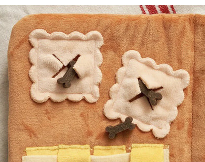 Pet Dog Snuffle Mat Puzzle Plush Dog Toys for Small Medium Dogs Dog Slow Food Toys Feeding Bowl Food Dispenser Treats Pad