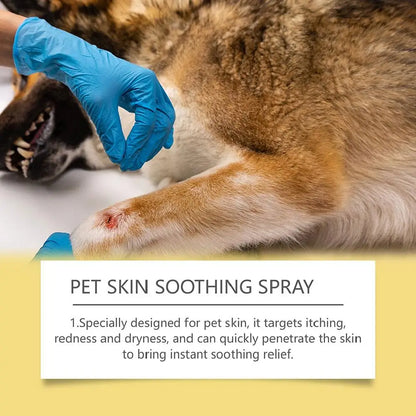 Pet Skin Spray Dog & Cat Skin Care Spray, Soothing & Spray Softening Anti-Itch Cleansing Skin, Nourishing Soothing Spray Ca C7H4