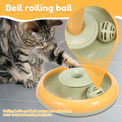 Interactive Pet Cat Toys Self-entertainment toys Rotating Cat Teaser Stick Funny Toys for cats with Ball feather Cat accessories