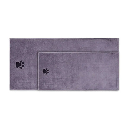 35*75cm/50*100cm Microfiber Pet Bath Towel Embroidered Super Soft Absorbent Cat for Dogs Grooming Supplies