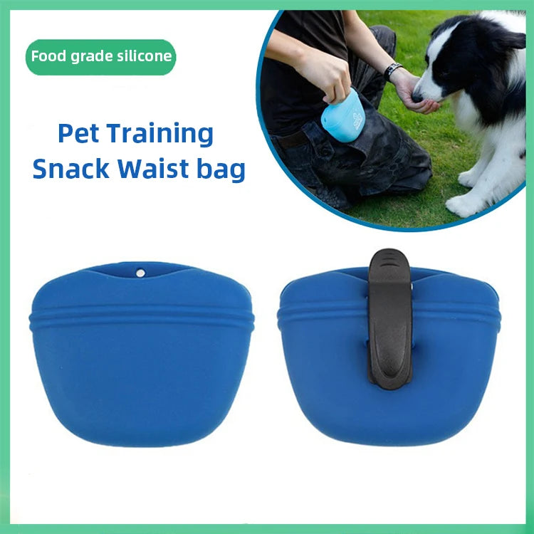 Hot-selling Pet Silicone Dog Food Bag Portable Dog Training Snack Bag Training Snack Bags Dogs Training Fanny Pack Pet Supplies